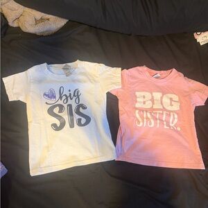 Big Sister Set of Two T-Shirts Size 3t
